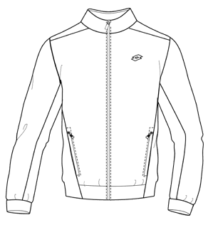 Lotto SQUADRA III JACKET Bright White/Bright White