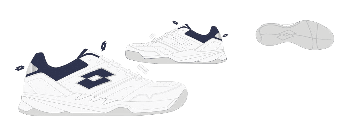 Lotto MIRAGE 650 IDC All White/Dress Blue