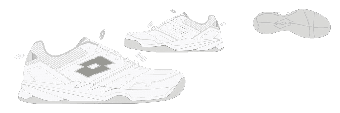 Lotto MIRAGE 650 IDC All White/Cool Gray 7c
