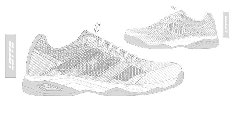 Lotto MIRAGE 300 III IDC W All White/Silver Metal 2