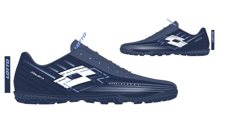 Lotto SOLISTA 700 VIII TF Dress Blue/White/Blue Indigo