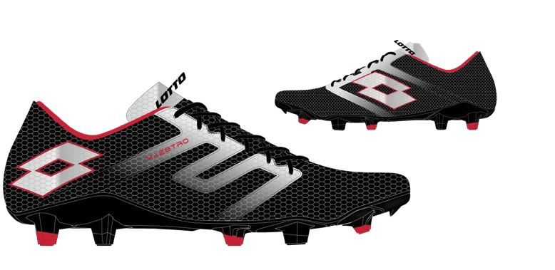 Lotto MAESTRO 700 V FG All Black/Silver Metal 2/Flame Red