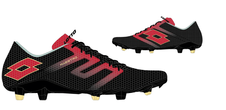 Lotto MAESTRO 700 V FG All Black/Flame Red/Surf Spray Grn