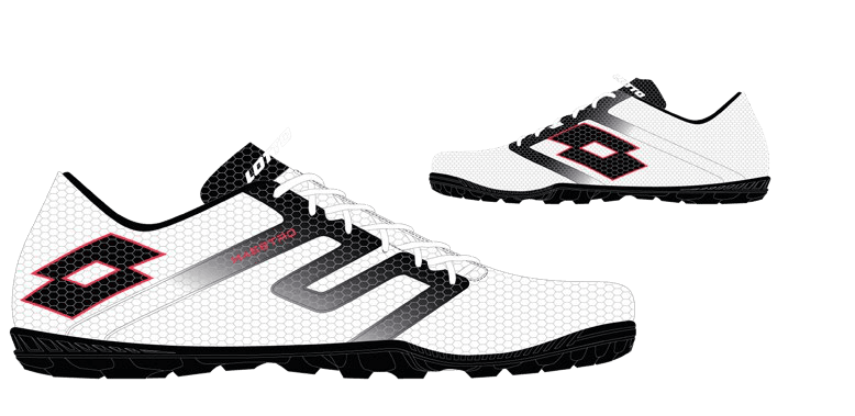 Lotto MAESTRO 700 V TF All White/All Black/Red Fluo