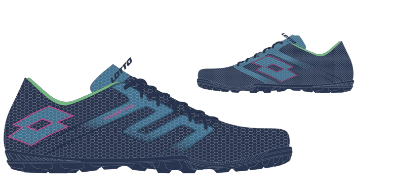 Lotto MAESTRO 700 V TF Dress Blue/Coronet Blue/Absinthe Green