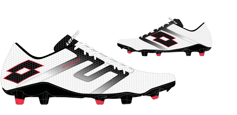 Lotto MAESTRO 700 V AGM JR All White/All Black/Red Fluo