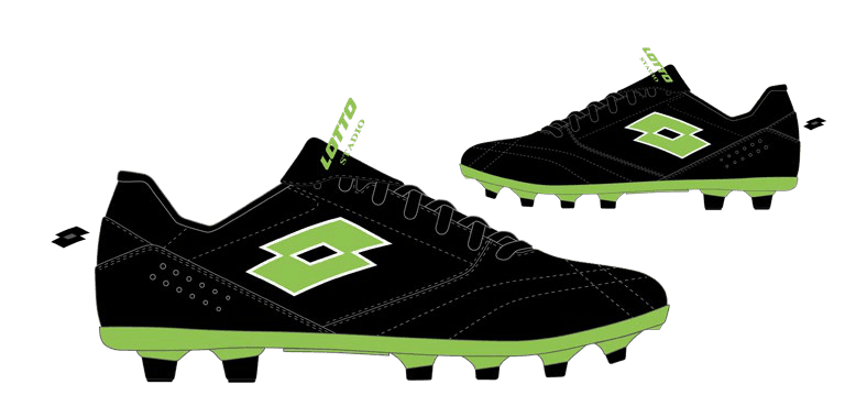 Lotto STADIO 200 III SGX All Black/Spring Green