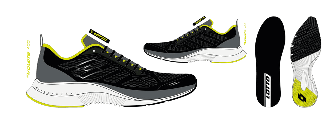 Lotto VOLATA HYPERPULSE 400 All Black/Asphalt/Acacia Green