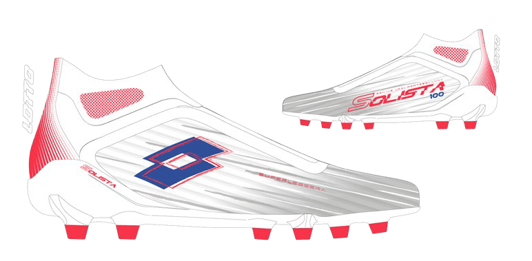 Lotto SOLISTA 100 IX GRAVITY FG All White/Dazzling Blue/Silver Metal 2
