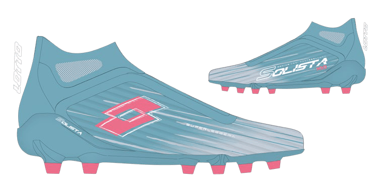 Lotto SOLISTA 100 IX GRAVITY FG Retro Blue/Thrift Pink/Ballad Lt Blue