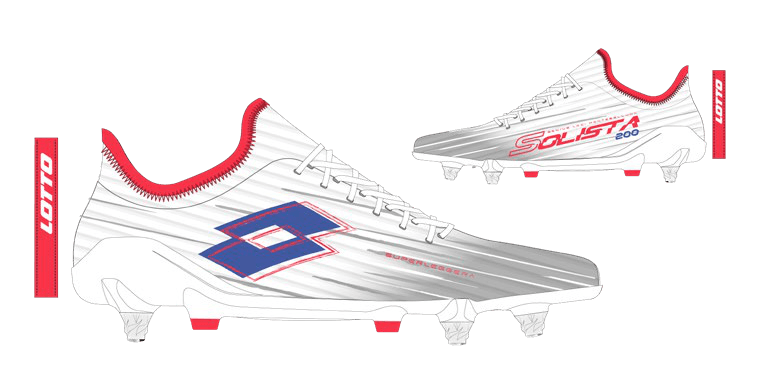 Lotto SOLISTA 200 IX FG All White/Dazzling Blue/Silver Metal 2