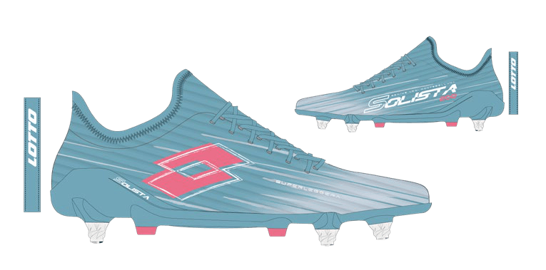 Lotto SOLISTA 200 IX SGX Retro Blue/Thrift Pink/Ballad Lt Blue