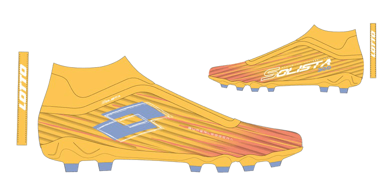 Lotto SOLISTA 300 IX GRAVITY FG Ray Yellow/Hydrangea Lilac/Melon Orange