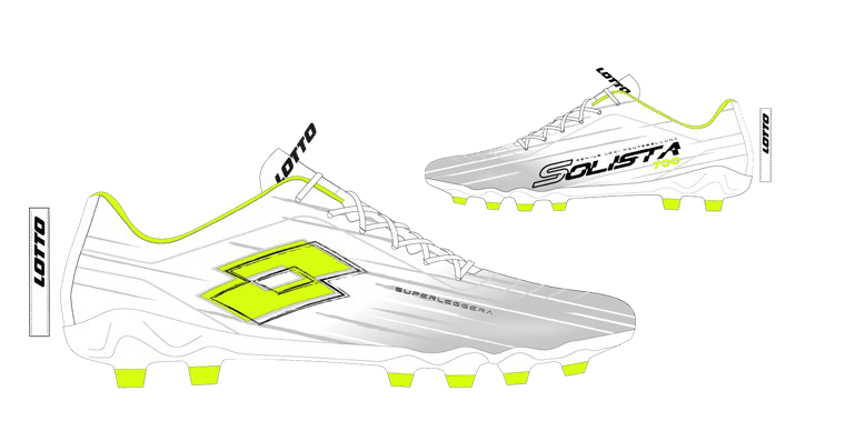 Lotto SOLISTA 700 IX FG All White/Acacia Green/Mushroom Gray
