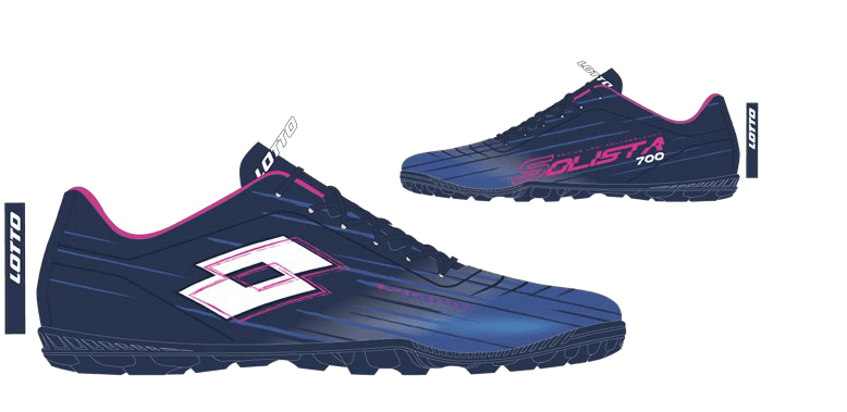Lotto SOLISTA 700 IX TF Dress Blue/All White/Olympian Blue
