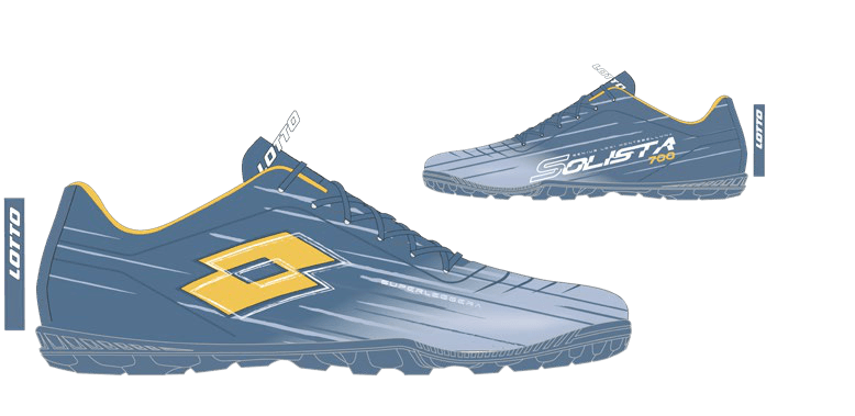 Lotto SOLISTA 700 IX TF Coronet Blue/Ray Yellow/Skyway