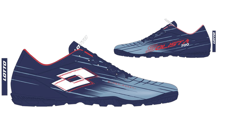 Lotto SOLISTA 700 IX TF Naval Blue/All White/Borrowed Blue