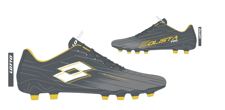Lotto SOLISTA 700 IX FG JR Asphalt/All White/Cool Gray 10u