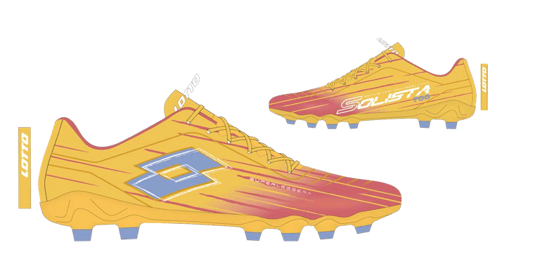 Lotto SOLISTA 700 IX FG JR Ray Yellow/Hydrangea Lilac/Melon Orange