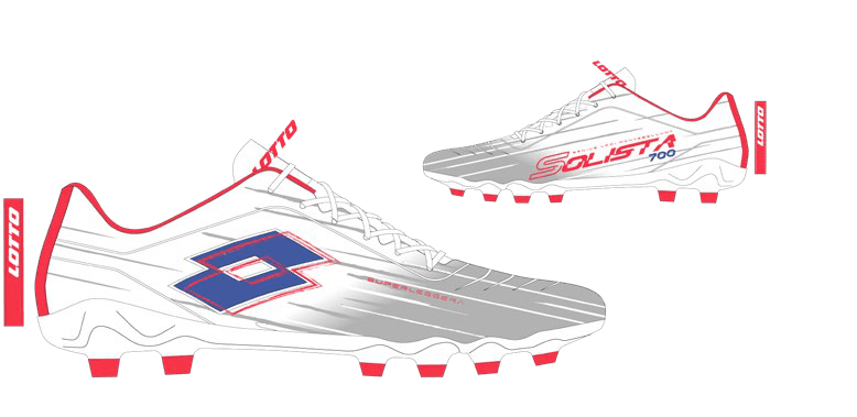Lotto SOLISTA 700 IX FG JR All White/Dazzling Blue/Silver Metal 2