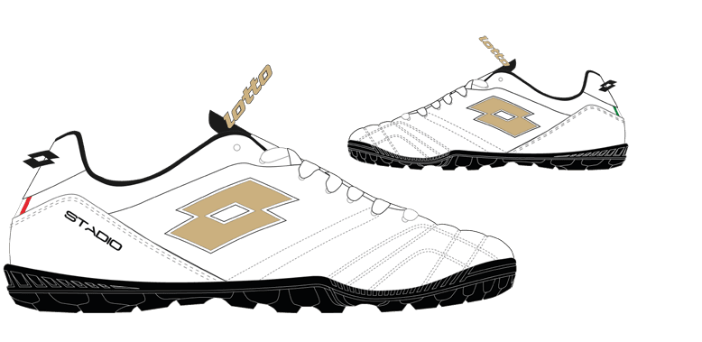 Lotto STADIO 705 II ID All White/Light Platino