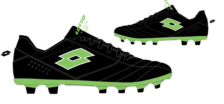 Lotto STADIO 200 IV FG All Black/Spring Green