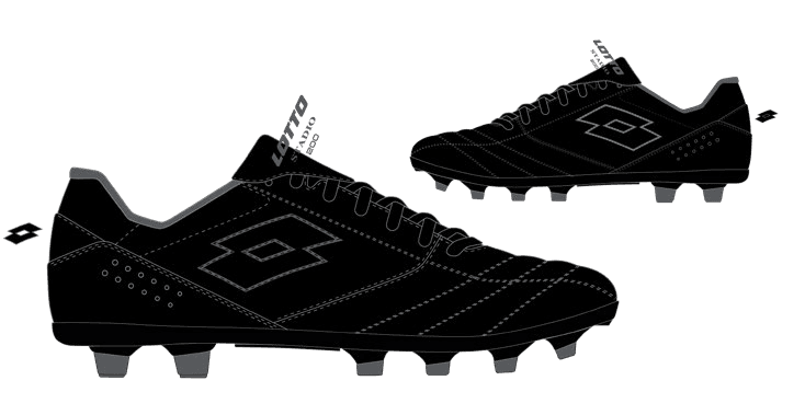 Lotto STADIO 200 IV SGX All Black/Asphalt