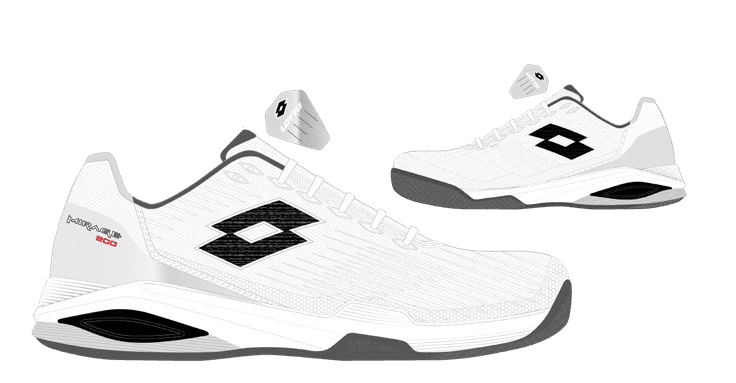 Lotto MIRAGE 200 II CLY All White/All Black/Asphalt