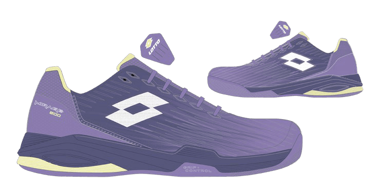 Lotto MIRAGE 200 II PRT CLY W Future Violet/All White/Paisley Purple