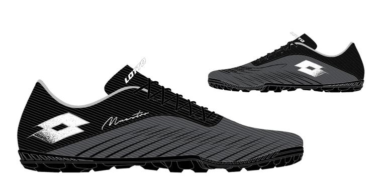 Lotto MAESTRO 700 VII TF Asphalt/All White/All Black