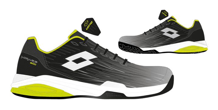 Lotto MIRAGE 200 II PRT ALR JR All Black/All White/Acacia Green