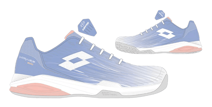 Lotto MIRAGE 200 II PRT ALR JR Serenity Blue/All White/Perfume Rose