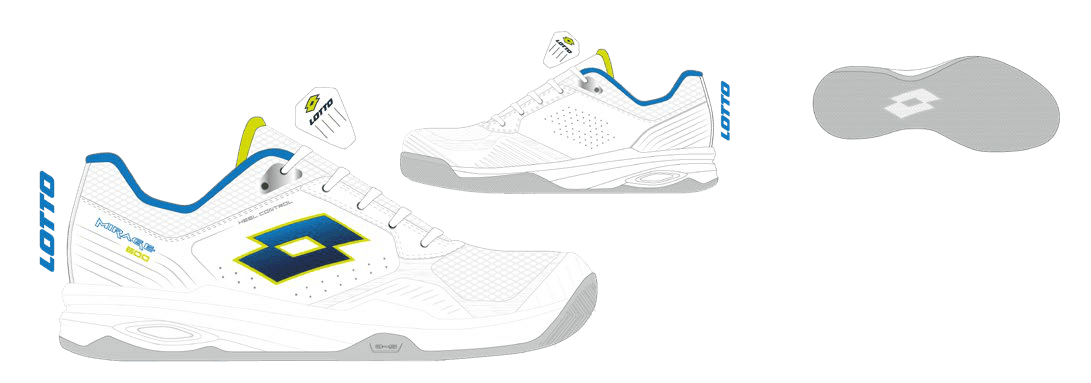 Lotto MIRAGE 600 V CLY All White/Dodgers Blue/Acacia Green