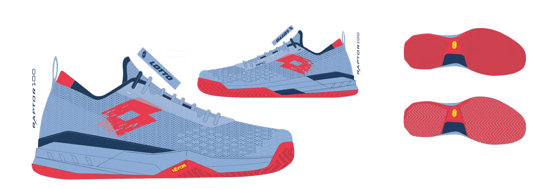 Lotto RAPTOR HYPERPULSE 100 IV CLY Eternal Blue/Red Fluo