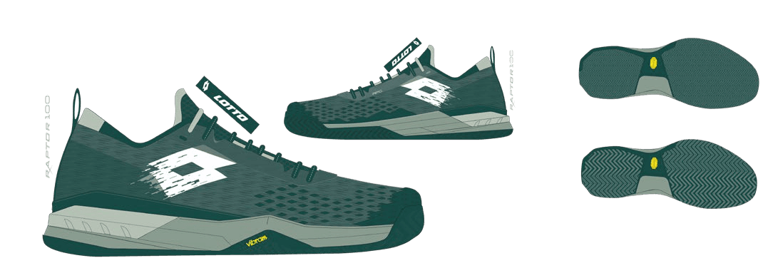 Lotto RAPTOR HYPERPULSE 100 IV SPD Biome Green/All White
