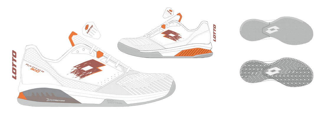 Lotto RAPTOR HYPERPULSE 300 SPD All White/Etruscan Red