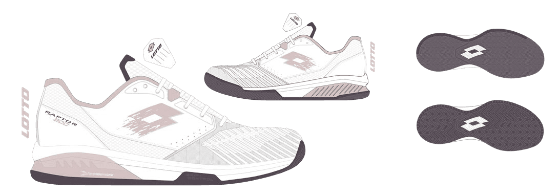 Lotto RAPTOR HYPERPULSE 300 CLY W All White/Hushed Violet