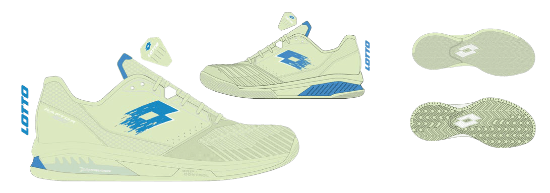 Lotto RAPTOR HYPERPULSE 300 SPD W Lime Cream/Azure Blue
