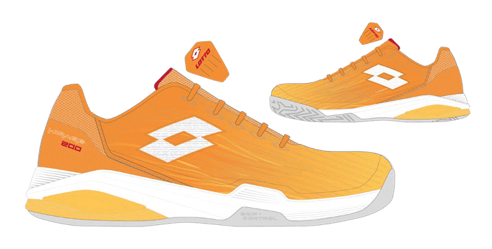 Lotto MIRAGE 200 III PRT ALR JR Flame Orange/All White/Ray Yellow