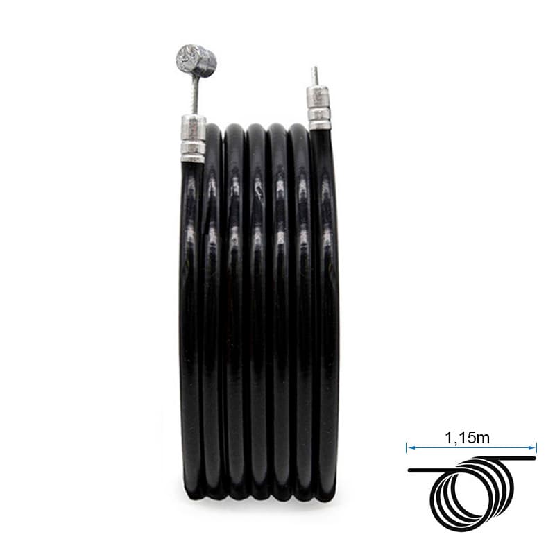 Camisa y cable de freno negro 1,15m