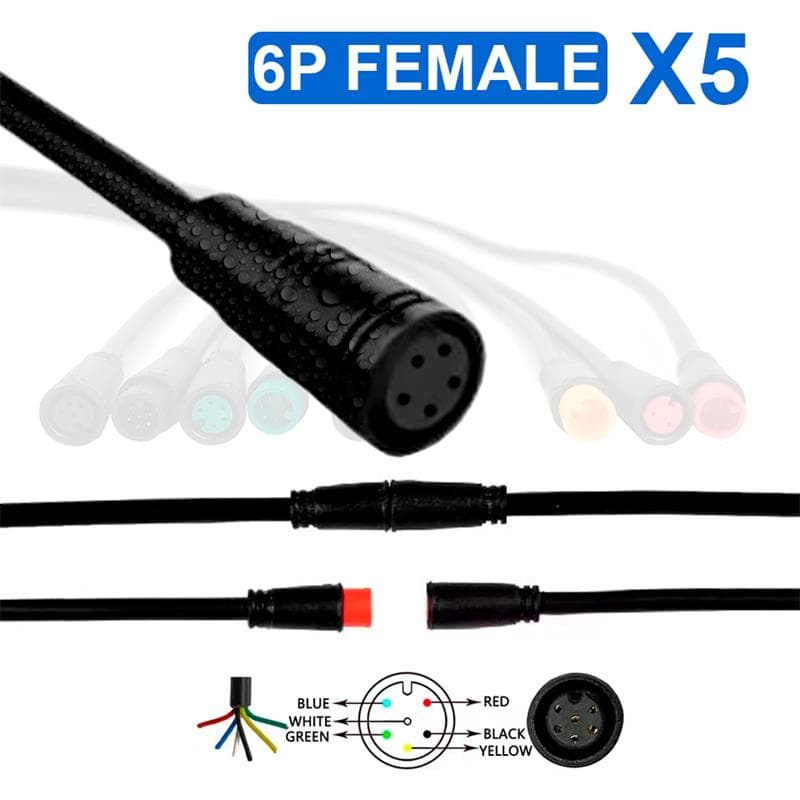 Wodoodporny złącze 8mm 6 pin - 5szt