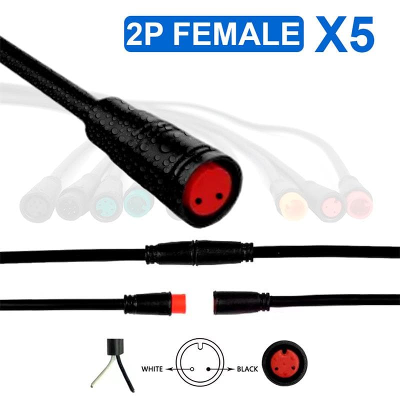 Wodoodporny złącze 8mm 2 pin - 5 sztuk