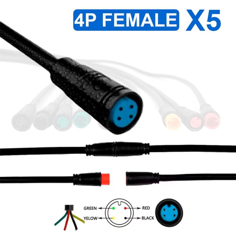Wodoszczelny złączka 8mm 4 pin - 5 sztuk