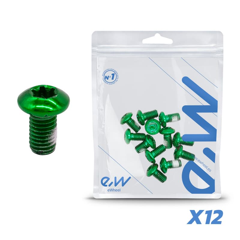 Śruba zielona M5x10 do tarcz hamulcowych – 12 szt