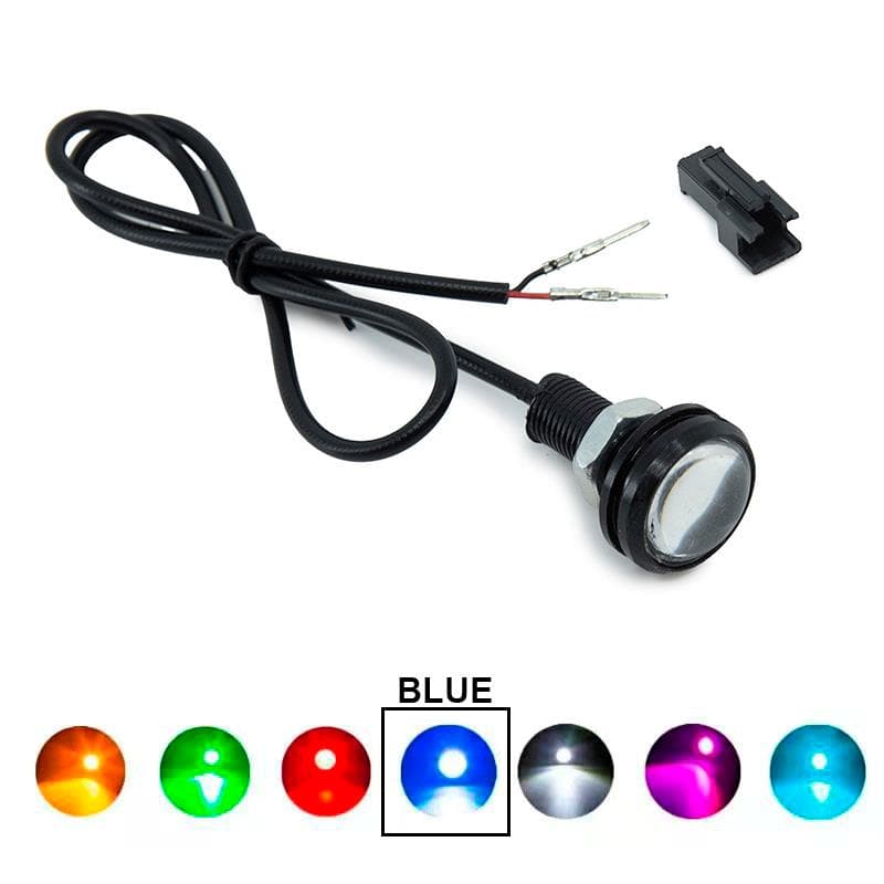 Lampka LED oko orła niebieska 12V - 1 szt