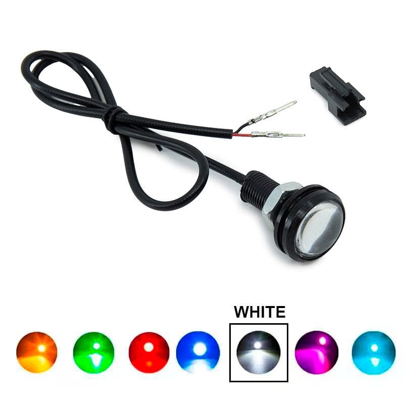 Lampka LED oko orła biała 12V - 1 szt