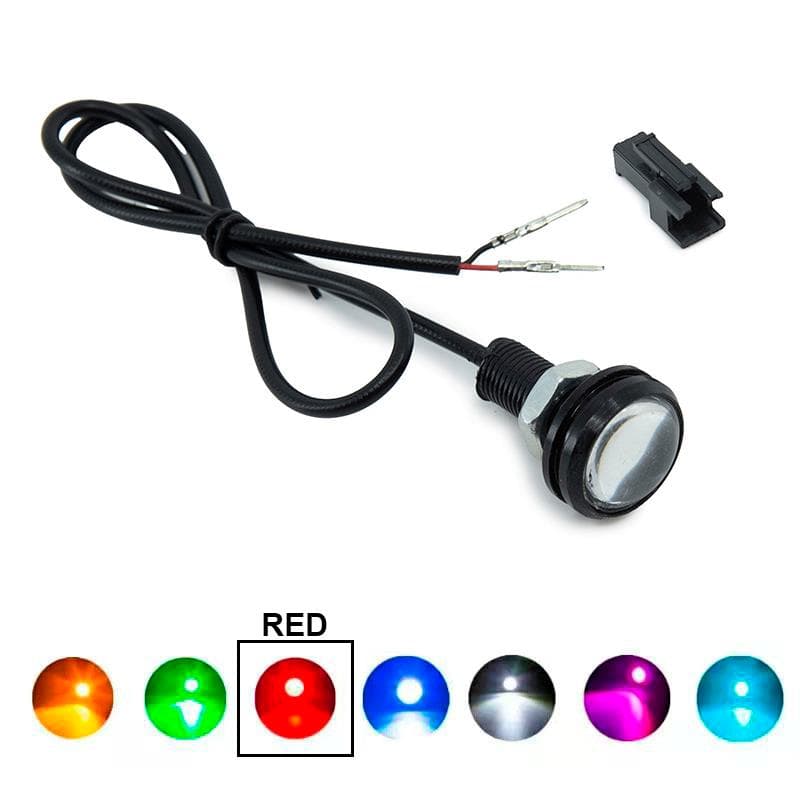 Lampka LED oko orła czerwona 12V - 1 szt