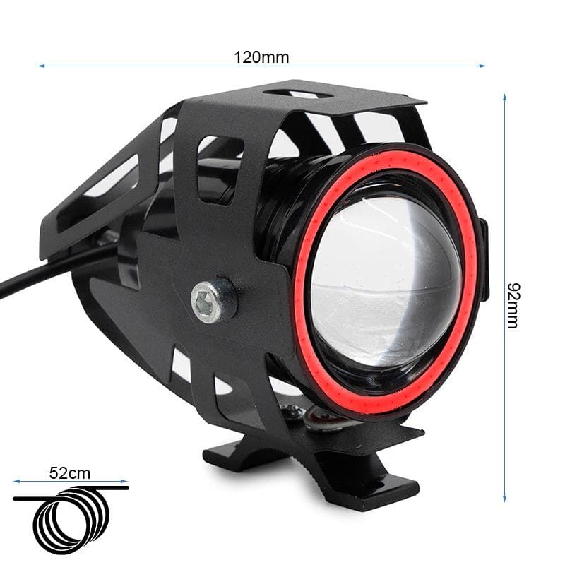 Lampa przednia LED U7 12-80V czerwona