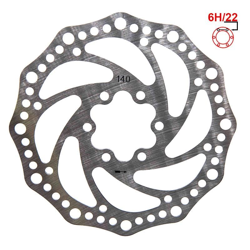 Tarcza hamulcowa R6,1 140mm 6H – srebrna