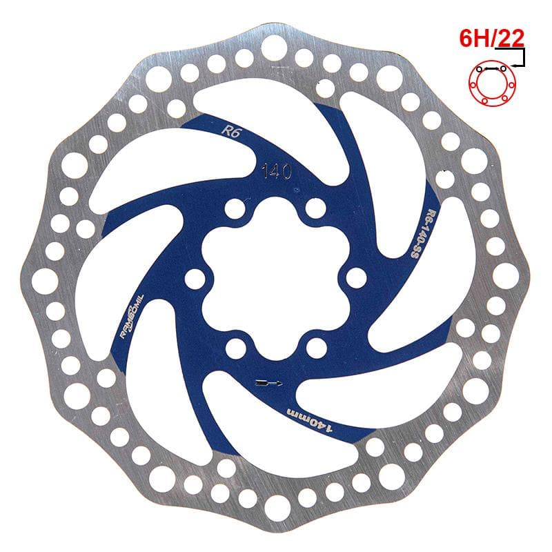 Tarcza hamulcowa R6,1 140mm 6H – niebieska